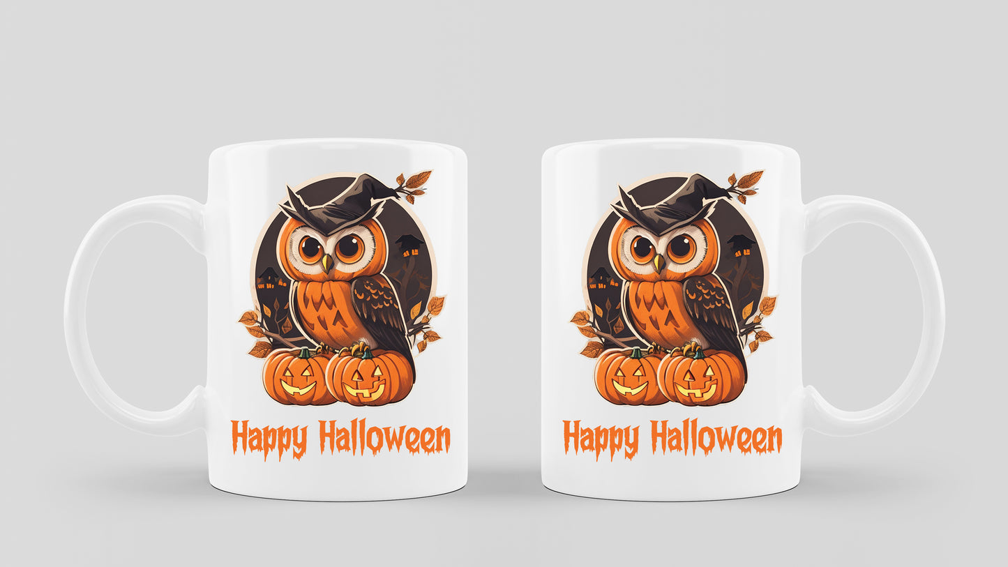Happy Halloween Owl Mug